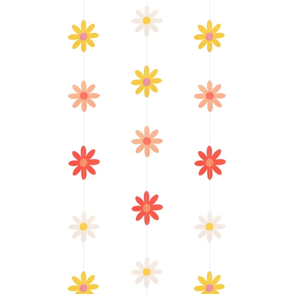 Party Decor Supplies Little Daisy Pulls The Flag Color Banner Birthday Decorations Artificial Child Paper 3 Pcs