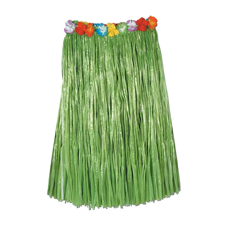 Party Decoration Adult Artificial Grass Hula Skirt 36w X 32l Green - 12  Pack (1/pkg)