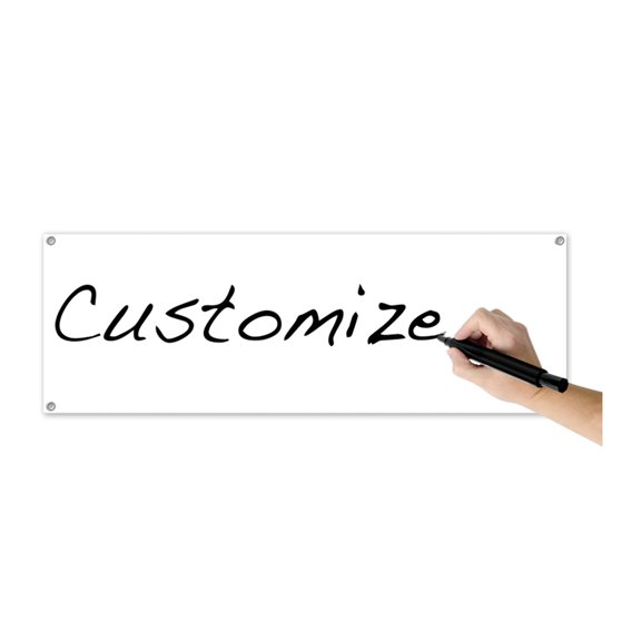 Party Decoration Blank Sign Banner 5' X 21" - 12 Pack (1 Per Package)