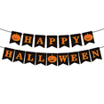 thumbnail image 1 of Party Decoration Happy Pumpkin Flag B, -Themed Small Flags With Black Background, Featuring Jack-O'-Lanterns Bats Ghosts And Decorative Striped, 1 of 8