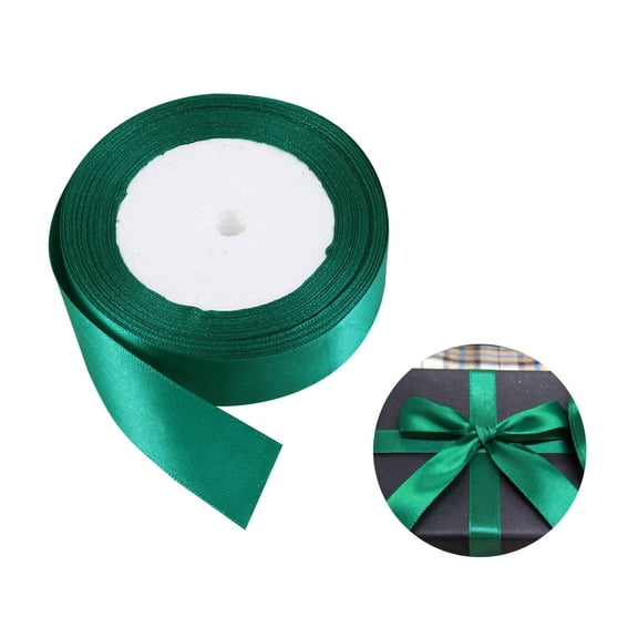 MIPCASE Double-Sided Satin Ribbon Green Smooth Wrinkle Free for Wedding Party Decoration and Craft