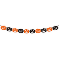 thumbnail image 1 of Party Decoration Pull Flags Set, Happy Pumpkin Ghost Themed Banner With Jack-O'-Lantern Bat Ghost Patterns, Indoor Outdoor Seasonal Home Decor For, 1 of 8