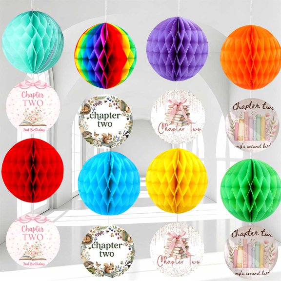 Party Decorations Chapter Two 2nd Hanging Decor Honeycomb Swirls Lanterns