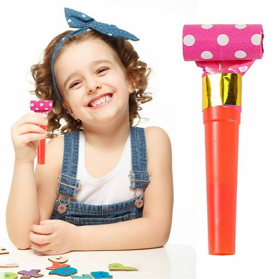 Party Decorations Clearance! 1 Pieces Blower Horns Whistles Squawkers Fringed Noise Maker for Birthday Graduation Sporting Events A Party Whistle Party Horn Sounder