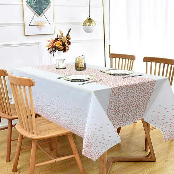 Party Decorations Decus, 137x274cm Black Thickened Wavepoint Disposable Waterproof Tablecloth for Donative