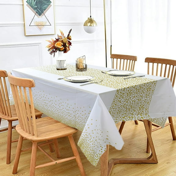 Party Decorations Decus, 137x274cm Black Thickened Wavepoint Disposable Waterproof Tablecloth for Donative