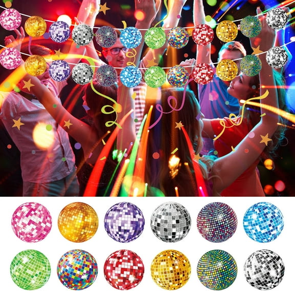 Party Decorations, Event Backdrop, Colorful Hanging Flags for Bar Party Venue, Durable Fade-Resistant 12 Piece Set