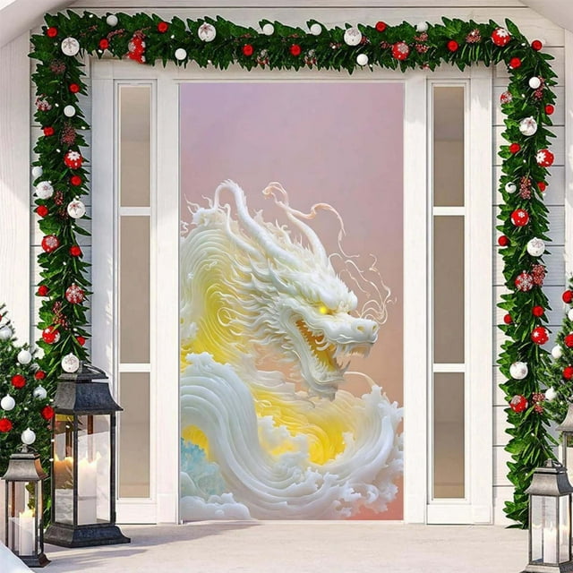 Party Decorations for Girls 10th Birthday 90x200cm Dragon Door Frame ...