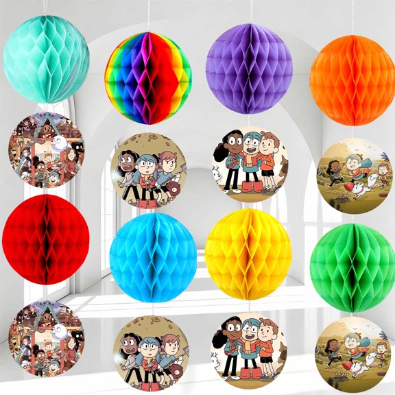 Party Decorations Hildada Hanging Decor Honeycomb Swirls Lanterns Pompoms Supplies Fans