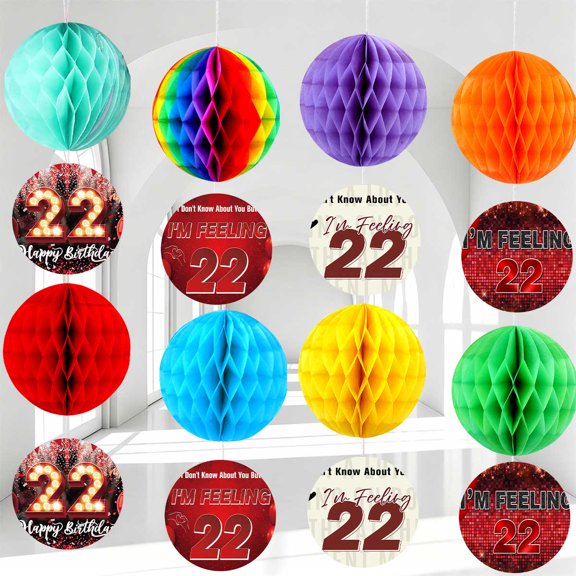Party Decorations I'm Feeling 22 Hanging Decor Honeycomb Swirls Lanterns
