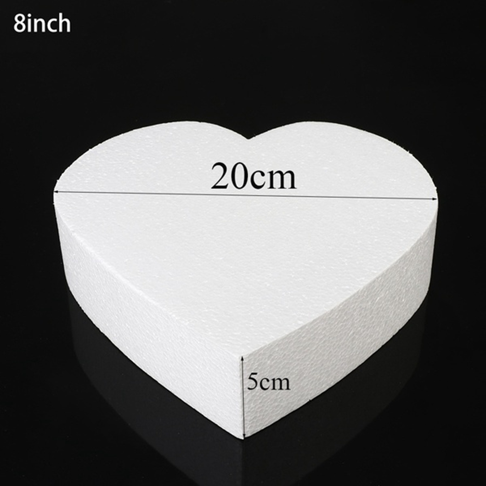 Party Decorations Kitchen Accessories Craft Heart Shaped Polystyrene Dummy Cake Model Practice