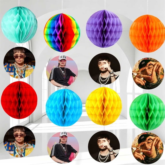 Party Decorations Peso Birthday Pluma Hanging Decor Honeycomb Swirls Lanterns Pompoms Supplies Fans