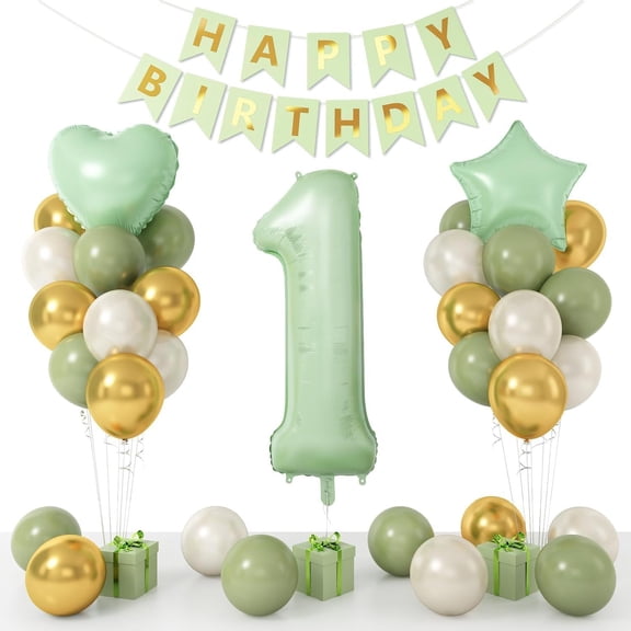 Party Decorations Set- Happy Birthday Banner, Balloons Supplies