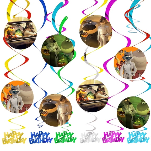 Party Decorations The Bad Pre-Strung Guys Hanging Decor Honeycomb Swirls Lanterns Pompoms Supplies Fans