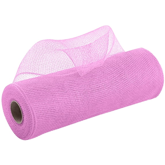 Party Decorations, Wedding Decorations, 10 in Width, 10 Yard Roll, Light Pink, 1 Pc, Poly Burlap Mesh 10 Inches, Floral Bouquet Wrapping Paper, Craft Mesh Roll