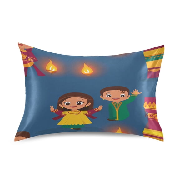 Party Design Children Satin Pillowcase 20''x26'' Double-Sided Print Soft Wrinkle Resistant