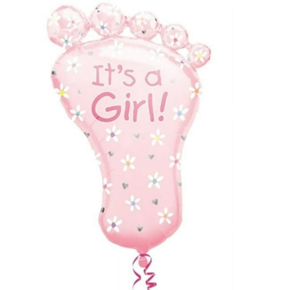 Party Destination 32" Multi-color Baby Birth Foot Shaped Foil Balloon