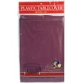 thumbnail image 1 of Party Dimension Tablecloth Plastic Disposable Berry Round Tablecover for Weddings, Banquets, Parties 84'' X 84'' ( 4 Count ), 1 of 4