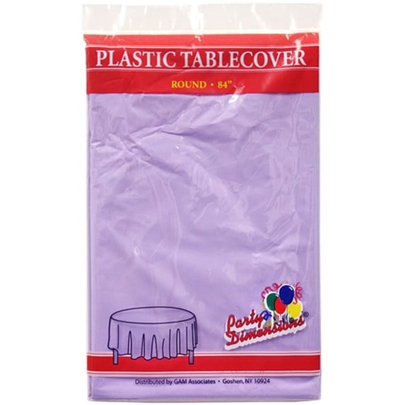 Party Dimension Tablecloth Plastic Disposable Hydrangea Round Tablecover for Weddings, Banquets, Parties 84'' X 84'' ( 1 Count )
