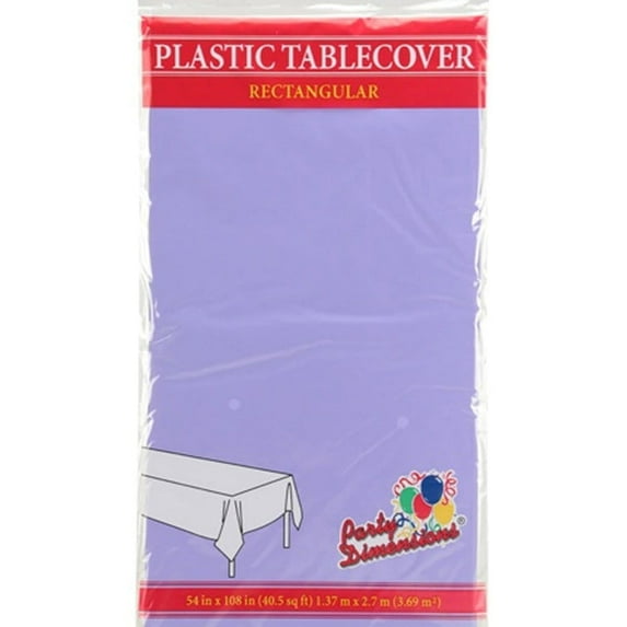 Party Dimension Tablecover Plastic Hydrangea Rectangular Disposable Tablecloth for Weddings, Banquets, Parties 108'' X 54'' ( 12 Count )