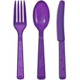 thumbnail image 1 of Party Dimensions 81251 Solid Purple Cutlery Combo - 2304 Per Case, 1 of 1