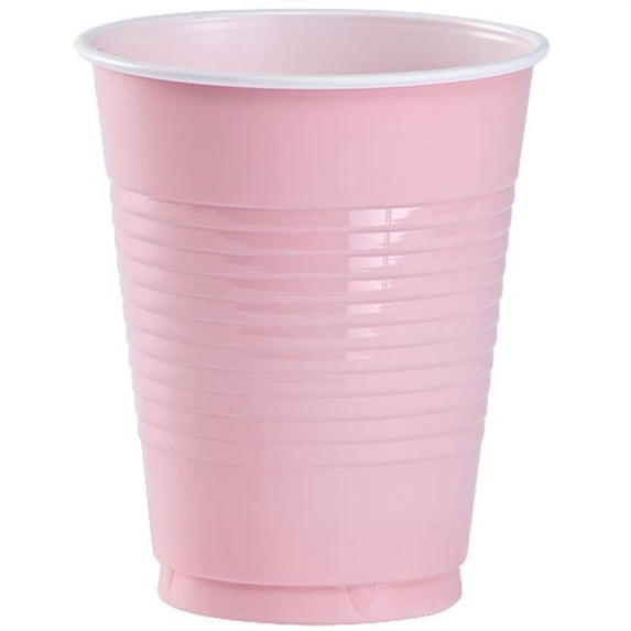 Party Dimensions 82662 18 Oz Solid Pink Coex Cup Display Box - 768 Per Case