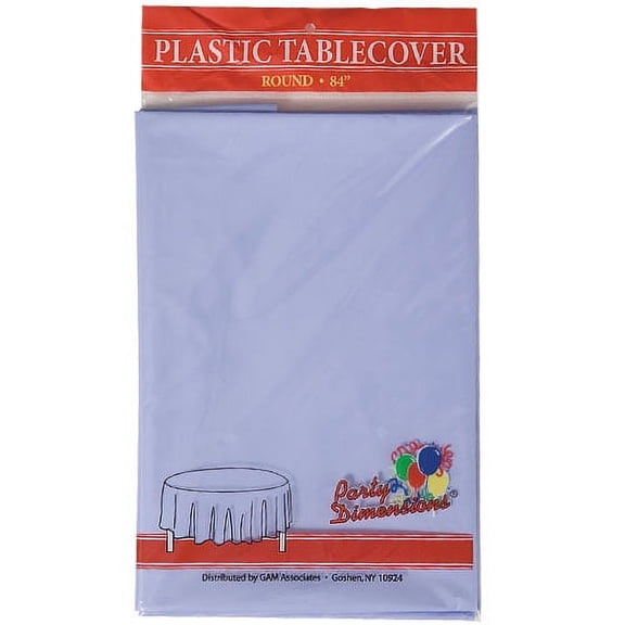 Party Dimensions Lavender 84" Round Plastic Disposable Party Tablecloth