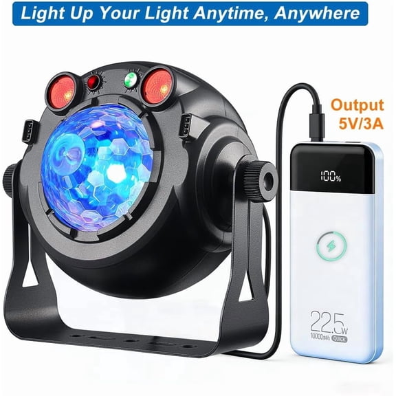 Party Disco Ball Lights, DJ Stage Strobe Rave Lights Sound Activated with Remote Control for Parties Birthday Christmas Gift Wedding Karaoke KTV Bar Club Dance Room Halloween Decorations