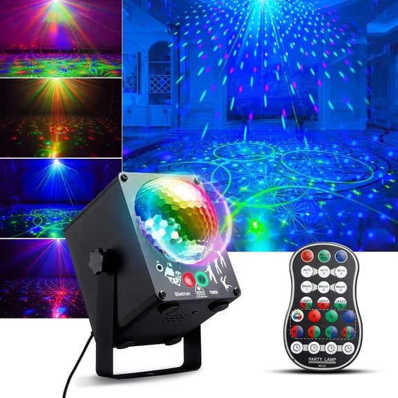 Party Dj Disco Stage Light, Sound Activated Strobe Stage Lights, LED RGB Rave Flashing Lights with Remote Control for Parties Birthday Gift Wedding Karaoke Bar Club Dance Home Halloween Decorations