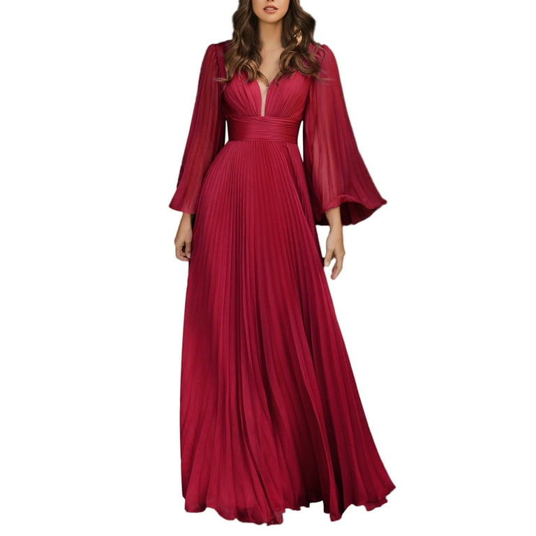 Long Sleeve Evening Gown For Christmas Party Long Sleeve Christmas