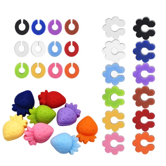Party Essential Silicone Glass Decors Fun Silicone Drink Identifiers Drink Accessory for Drink Recognition