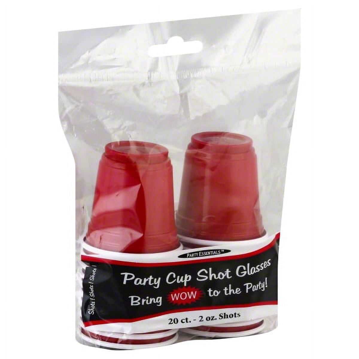 Party Essentials 2 Ounce Red Party Cup Shot Glasses, 20 glasses ...