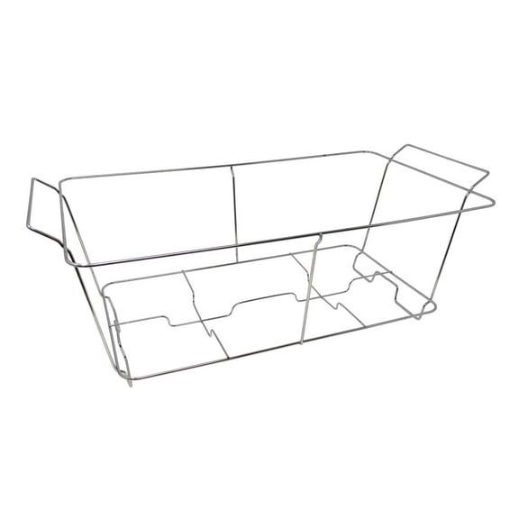 Party Essentials Deluxe Full Size Heavy Duty Chafing Rack, Wire Buffet Rack Stand, Serving Trays Frame Food Warmer, Chrome (Case of 12)