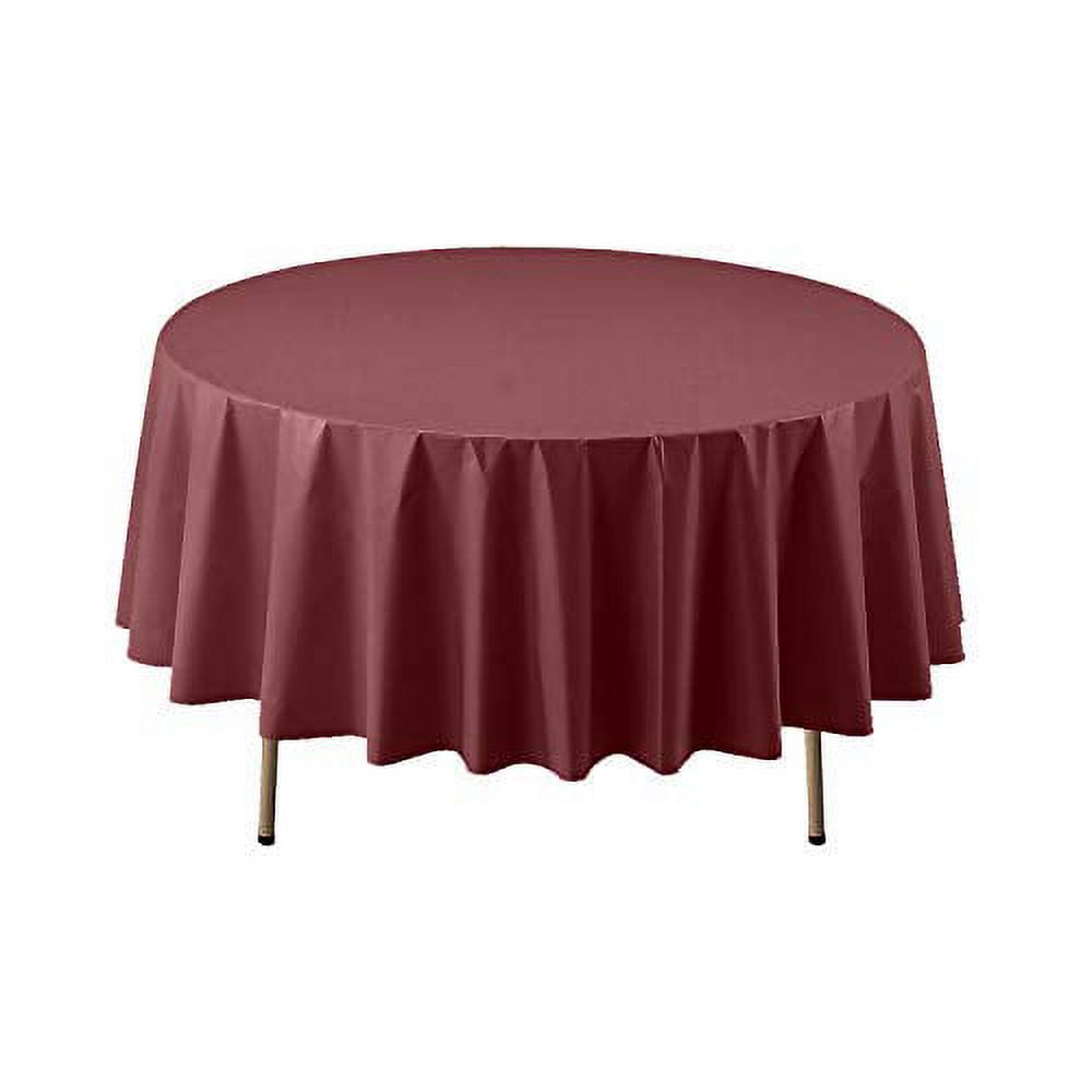 Party Essentials Disposable Heavy Duty 84" Round Plastic Table Cover