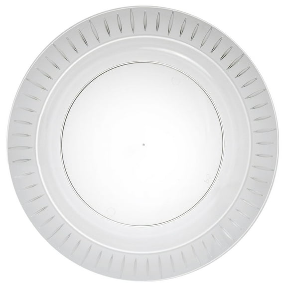 Party Essentials Elegance Quality Hard Plastic 1025Inch Round Partydinner Plates, Clear, 14 Count