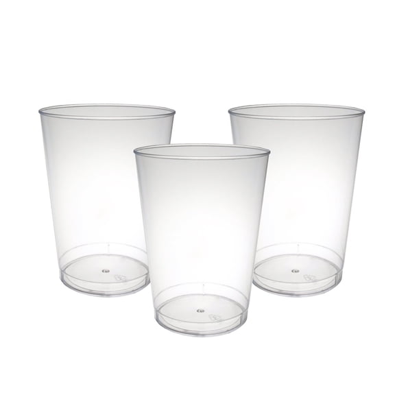Party Essentials Hard Plastic 10-Ounce Party Cups/Tumblers, 80-Count, Clear