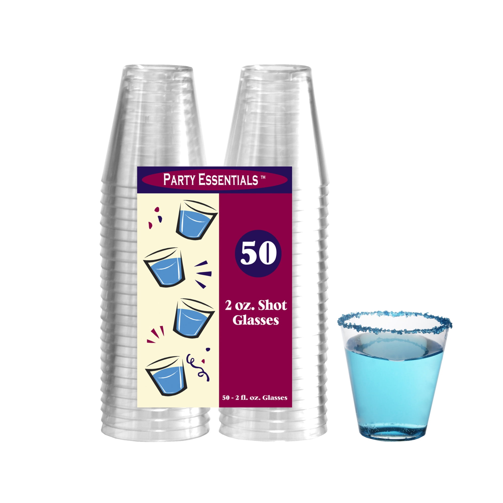2 oz. Glass Shot Glass - Carded, Pak-it Products