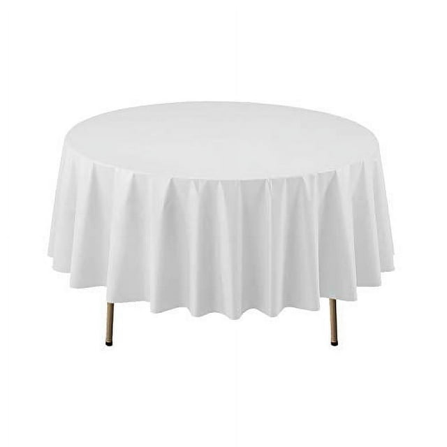 Party Essentials Heavy Duty 84" Round Plastic Table Cover Available in