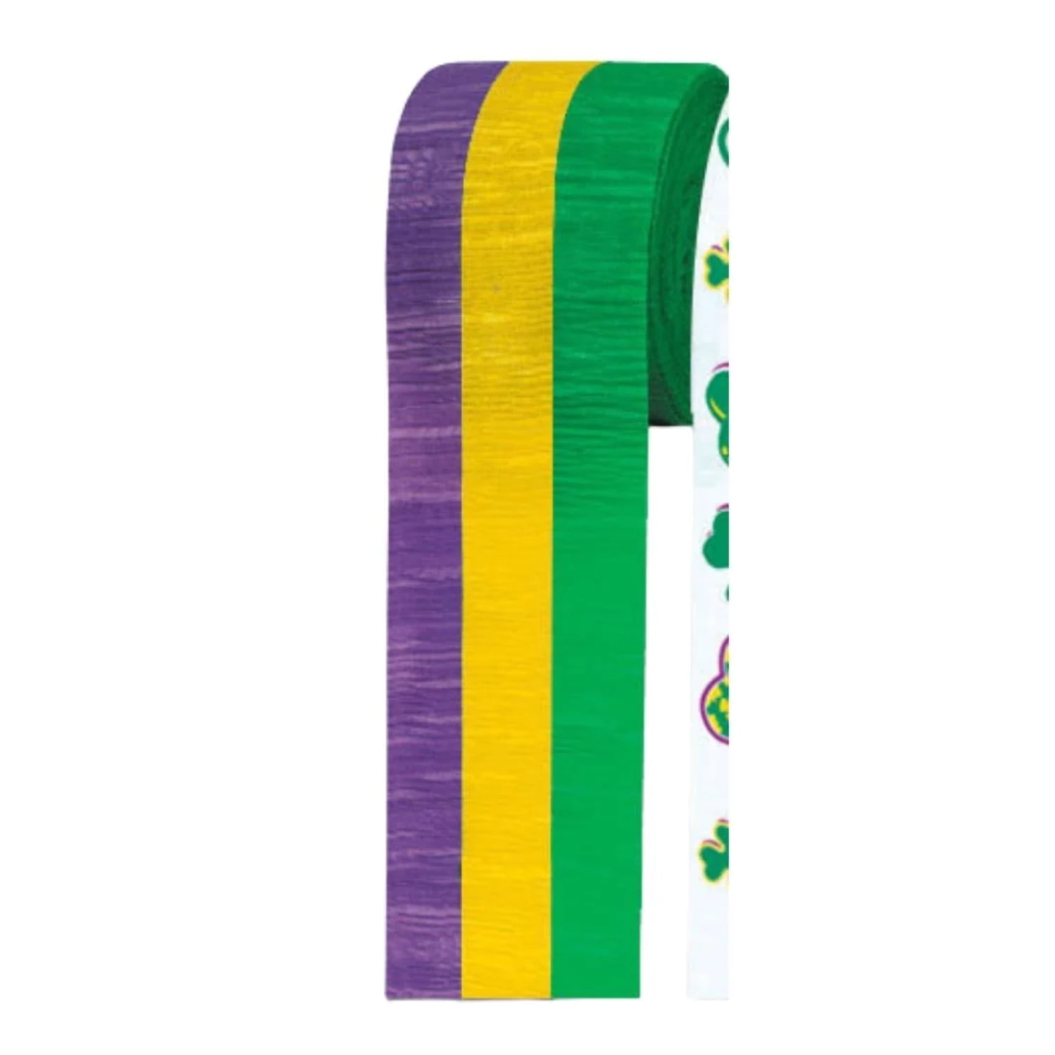 BEISTLE Party FR Mardi Gras Crepe Streamer 2 1/2" x 30 - 12 Pack (1/Pkg)