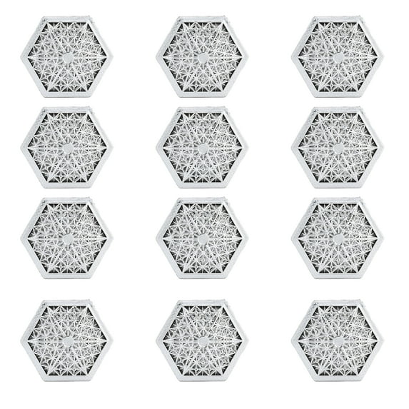 Party Favor 12PCS Hollow Candy Box Plastic Candy Case Container for Wedding Bridal Shower SuppliesSilver Hexagonal