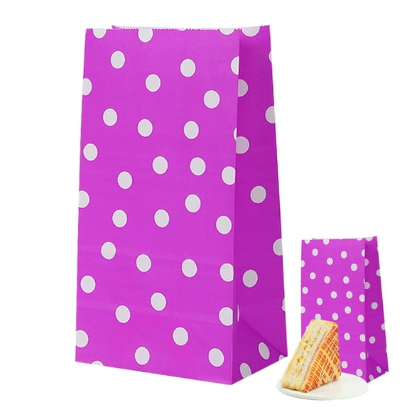 Party Favor Bags 30 Pcs Goodie Bags, Rainbow Party Bags for Kids Birthday, Small Goody Gift Bags for Easter, Wedding, Christmas Favor Wrapped Treat Bags,13x8x24cm-purple