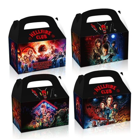 Party Favor Boxes – 18pcs Kraft Paper Candy Treat Boxes, Goodie Gift Bags for Kids Birthday, Anime Party Decorations, Festival or Game Party Supplies