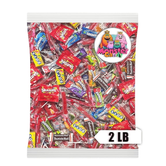 Party Favor Candy Mix - 2 lb Pinata Stuffers Candy Bulk - Goodie Bag Stuffers for Halloween - Candy Variety Pack - Halloween Bags - Bulk Candy Individually Wrapped Candies - Halloween Candy