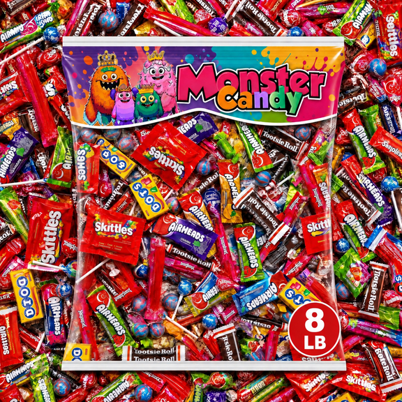 Party Favor Candy Mix - 8 lb Bulk Pinata Stuffers Candy Bulk - Candy Variety Pack - Individually Wrapped (Candies May Vary)