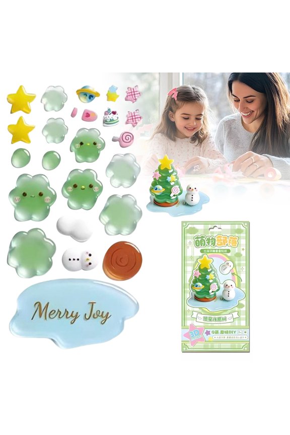 Party Favor Cute Stickers DIY Stress Decorative 3D Embossed Stickers Handmade For Friends Family Gift Solid Black