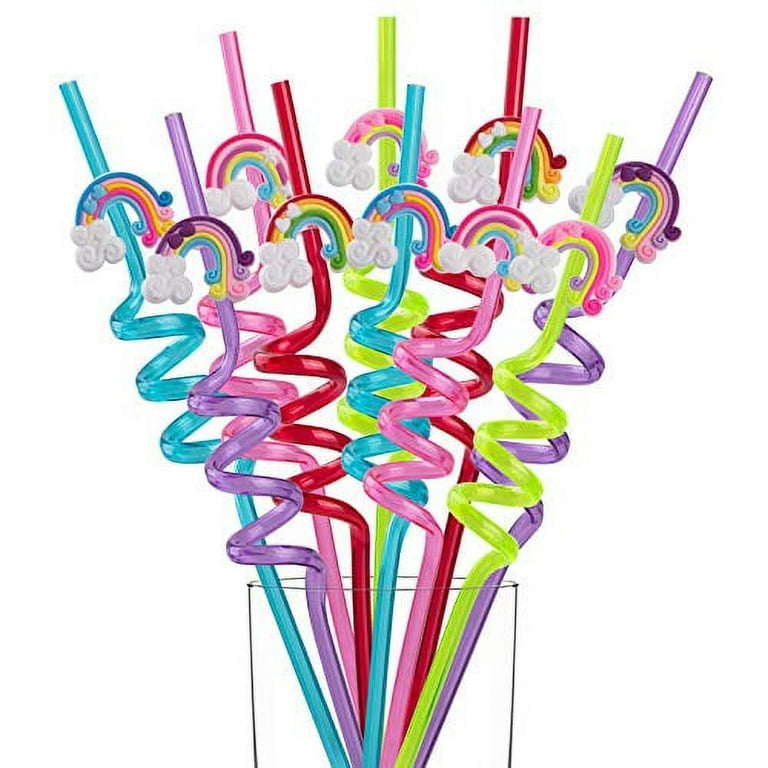 24 Pieces Bear Party Favor Bear Party Straws Reusable Bear Straws Kids Bear  Drinking Straw for Bear Baby Shower Birthday Party Supplies with 2