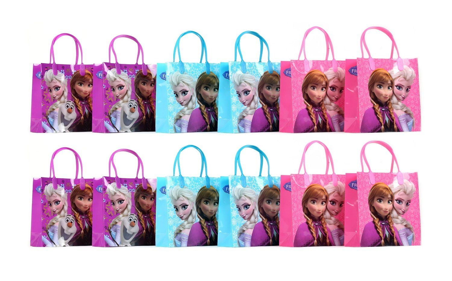 Party Favors Disney Frozen Elsa, Anna & Olaf Gift Bag- 6 S Size (12 Packs)  