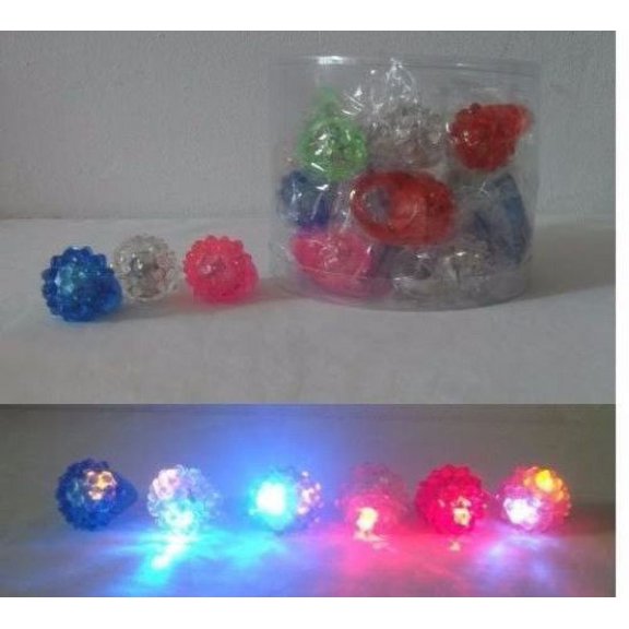 Party Favors Girls/Boys Light Up Rings Cake Topper 24 Bright Flashing LED Rings