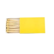 Party Favors Plus Wooden Matches with Yellow Tips, Plain Yellow Cover Box, 50 Count ASIN