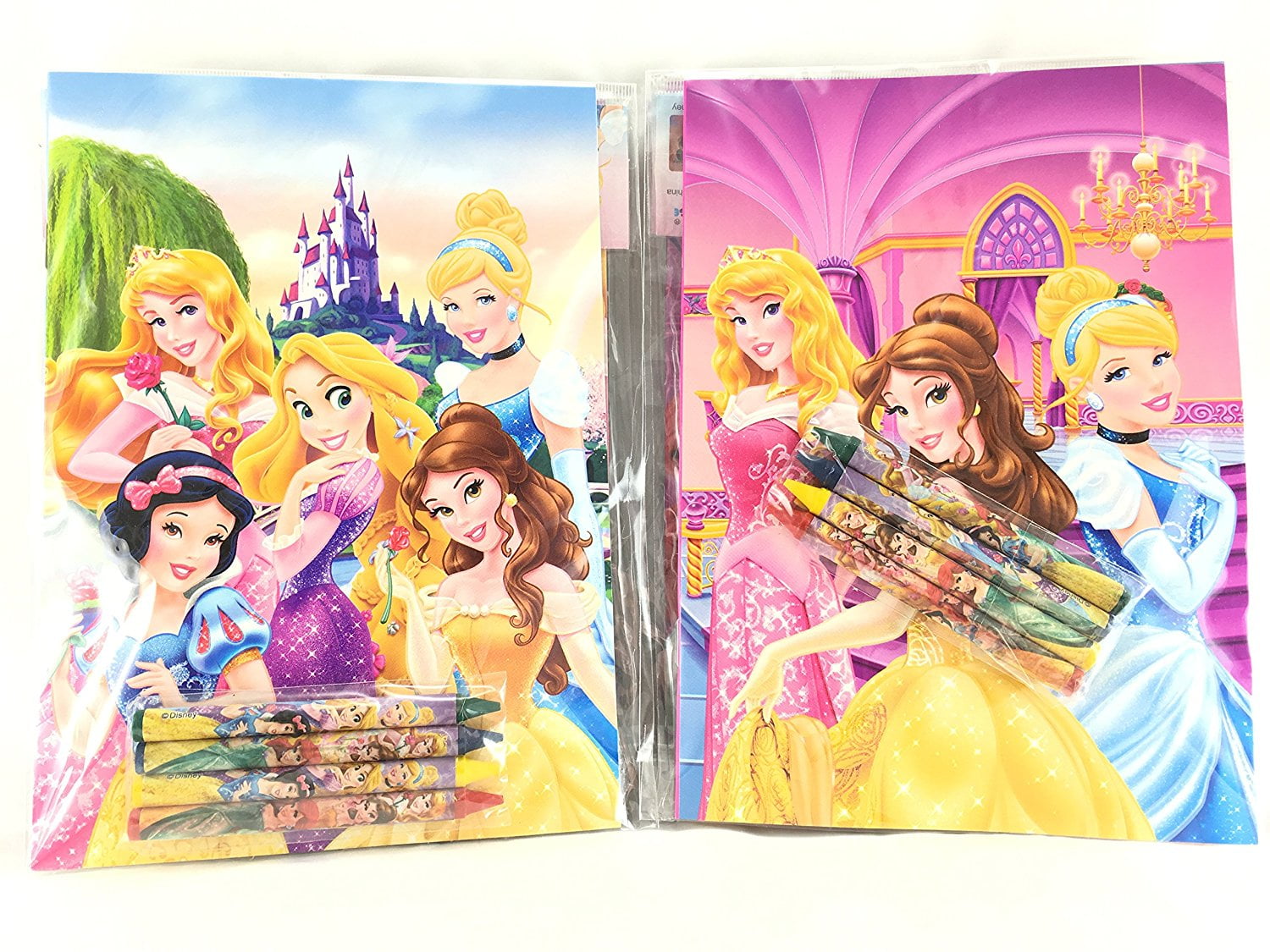 Party Favors Princess Coloring Book & Crayon Set 12 Pack ( Assorted Style)